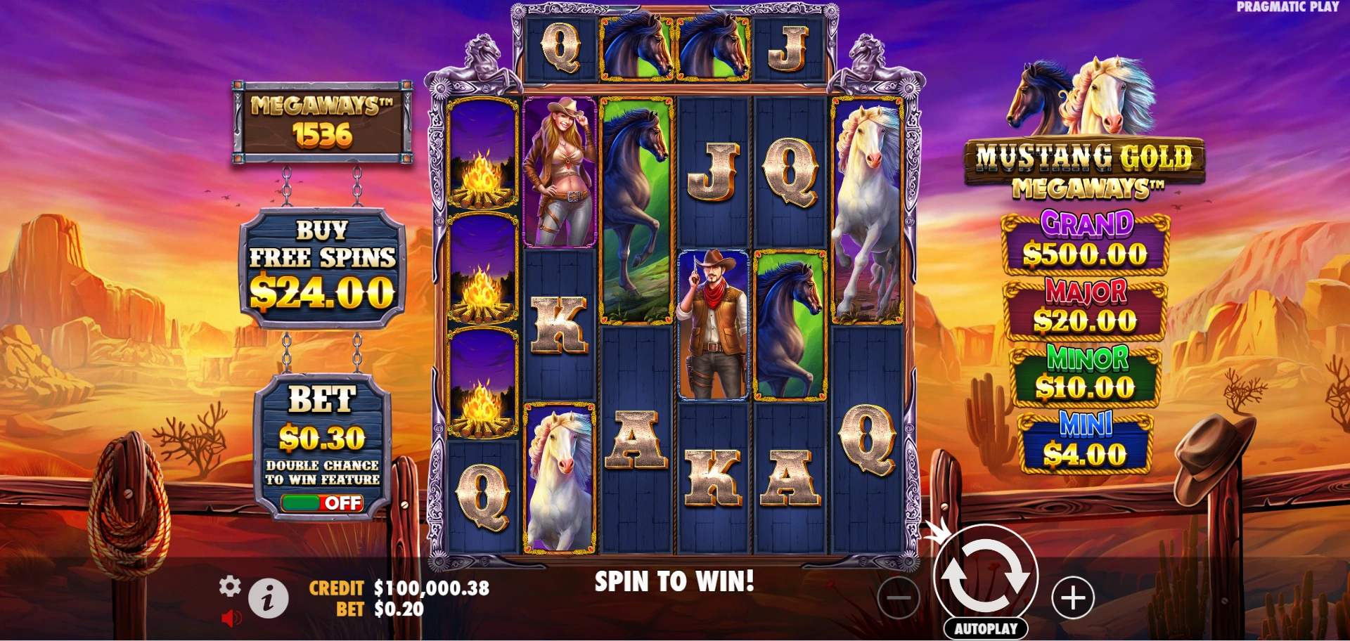 mustang gold megaways slot
